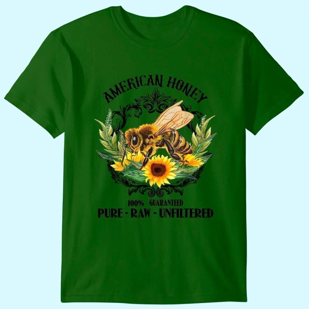 American Honey Bee Funny Beekeeping Gift Graphic Tee T-Shirt